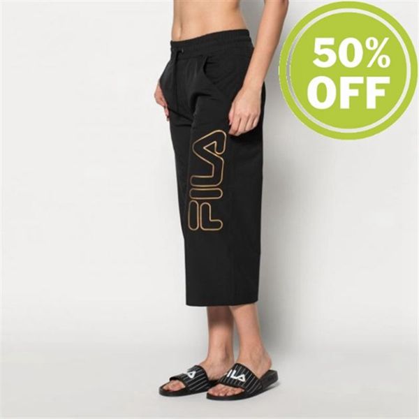 Pantalones Fila Mujer Negras - Hanna Culotte - España 738524OIJ